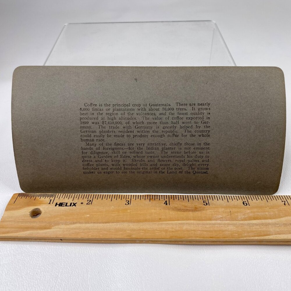 Antique 1905 Stereoview Photo Card Women Children Coffee FINA Guatemala C. A. - Picture 5 of 7